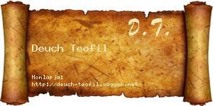Deuch Teofil névjegykártya